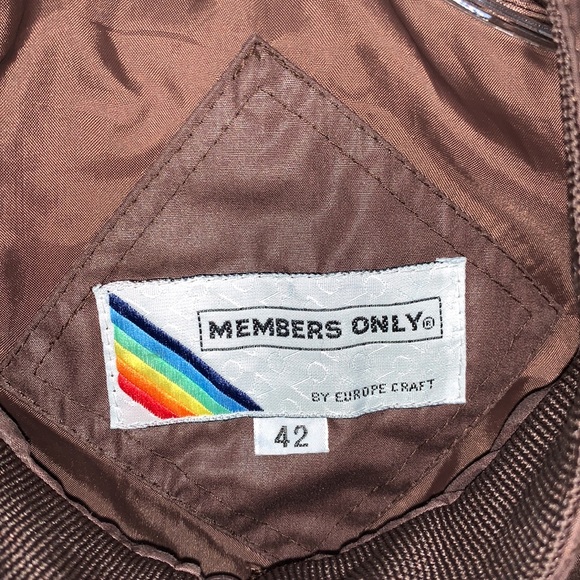 Vintage 1980’s Burgundy Zip-up Members Only Lightweight Jacket 42 - Picture 3 of 5